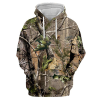 Vêtements de Chasse Camouflage T-shirt Pêche Veste Camo Real Tree Chemise Cachette Forestière Gibier d'Eau Canard Chasse Sweat à Capuche Homme