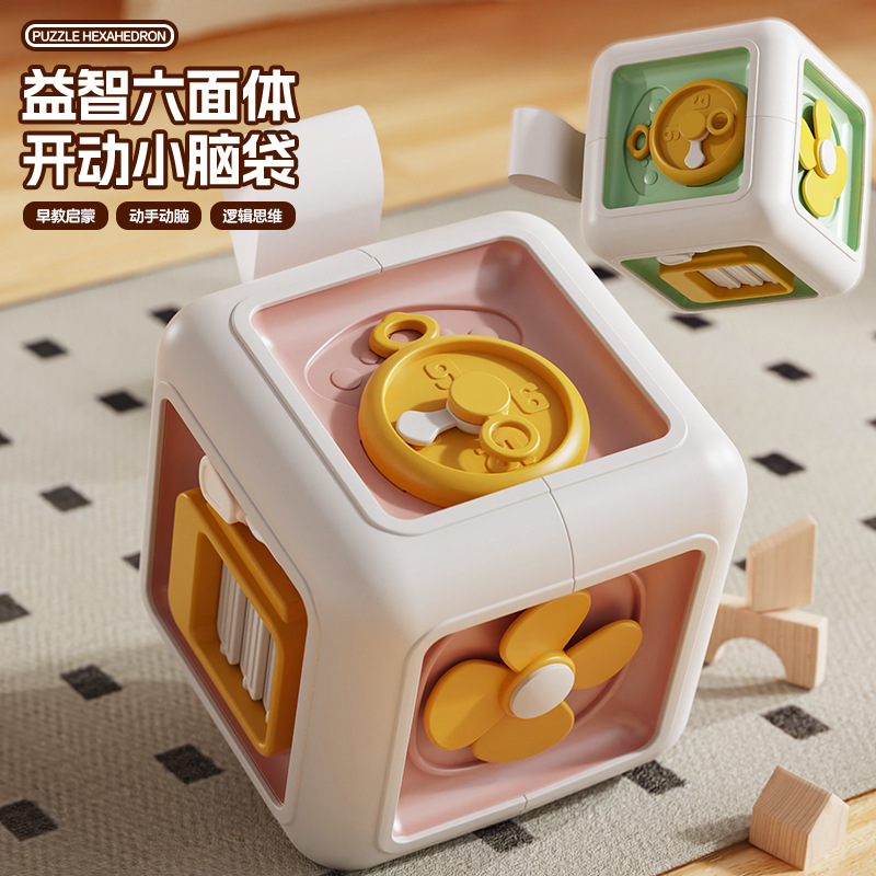 Прямая поставка товаров 2025 Montessori Busy Cube-6-сторонняя развивающая игрушка для малышей раннего обучения