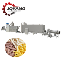 Ligne de production de chips soufflées au maïs à extrudeuse bivis automatique haute performance, ligne de production de snacks soufflés au maïs