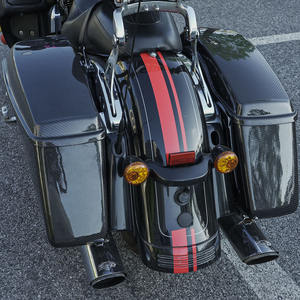 हार्ले टूर रोड के लिए 2014-2023 ग्लॉसी ब्लैक 3 के टी से कार्बन फाइबर साइड के सामान को काठी बैग के निचले बॉडी बॉक्स काठी - Product Image 2