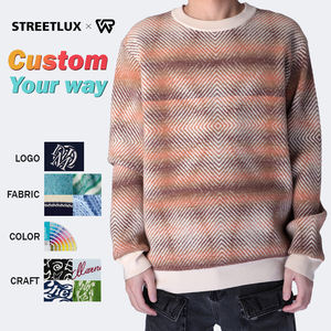 Suéter de punto Jacquard con patrón personalizado para hombre suéter ODM antiarrugas de invierno - Product Image 1