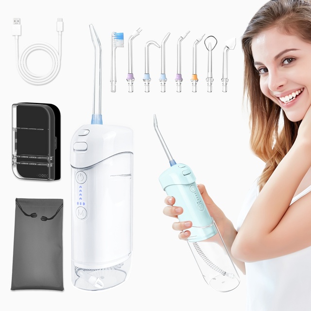 High Pressure Ultrasonic Timed Smart Portable Electric Handheld Waterproof Household Oral Cleaning Dental Water Flosser