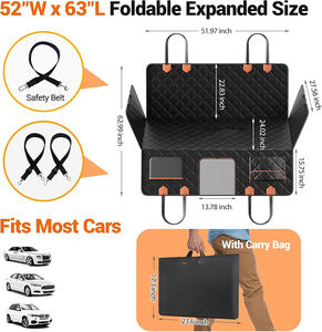 Funda Protectora para Asiento Trasero de Coche para Perros, Impermeable, Antideslizante, Hamaca para Mascotas Grandes, Cómoda para Viajar, Protector de Asiento con Base Rígida - Product Image 2