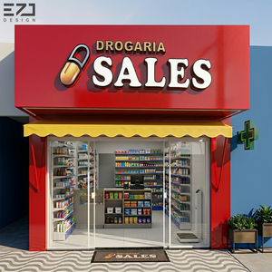 Letras LED 3D Luminosas EZD con Iluminación Frontal, Letrero Metálico para Exteriores para <span class=keywords><strong>Farmacias</strong></span>, Supermercados, Tiendas Minoristas, Ladenschild - Product Image 2