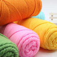 Fil à crocheter en coton laitier 8 plis 100g, acrylique tricoté fait main