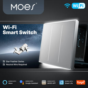 MOES Tuya WIFI Star Feathergs Series Switch <span class=keywords><strong>Bouton</strong></span> poussoir intelligent avec scène de lumière neutre 2in1 Switch APP Remote Control - Product Image 3