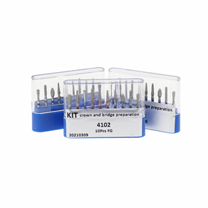 Frese dentali FG-4102 diamante ad alta velocità frese per corona e ponte di preparazione denti molari - Product Image 3