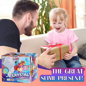 Huge Glassy Clear Slime Bucket Toy for Kids, Premade Big Crystal Slime Pack Gift With 29 Sets Add-ins Jumbo Slime <b>Kit</b> for Party - Product Image 5