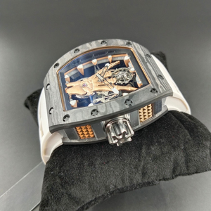 นาฬิกาข้อมือผู้ชายสไตล์ฮิปฮอปร็อ<span class=keywords><strong>ค</strong></span> ดีไซน์เขากวางทอง<span class=keywords><strong>ค</strong></span>ำ พร้อมกลไกทูร์บิญองแบบลอยตัว ตัวเรือน<span class=keywords><strong>ค</strong></span>าร์บอน TPT <span class=keywords><strong>ค</strong></span>าร์บอนไฟเบอร์ สำหรับนักธุรกิจ - Product Image 3