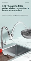 Robinet extractible universel en laiton avec filtre anti-calcaire et aérateur, finition chromée, buse anti-éclaboussures pour cuisine et salle de bain, à commande tactile