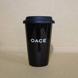 Custom Logo Personalized Gifts Heat Resistant Ceramic Coffee Cup with Silicone Lid - Product Image 1