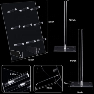 <span class=keywords><strong>Frienda</strong></span> 1 paquete de acrílico Donut Display Wall Stand Donut Display para fiesta o Navidad y cumpleaños Mesa de postres Boda - Product Image 3
