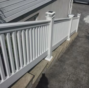 3.5 "-TRail in PVC scala di recinzione bassa manutenzione scala Guardrail per giardino portico ponte UV resistente moderna casa sicura - Product Image 2