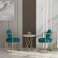 Trois pièces petit canapé extérieur chaise thé Table ensemble Nail Art Restaurant chaises pour hôtel salon métal pour balcon loisirs