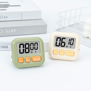 Timer Electronic <b>Clock</b> <b>Led</b> Display Square Shape For Kitchen Student Time Manager Candy Green Eggshell Yellow - Product Image 1