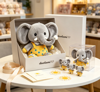 Peluche personnalisée, éléphant en peluche doux, poupée de personnage pour cadeau promotionnel, peluche personnalisée