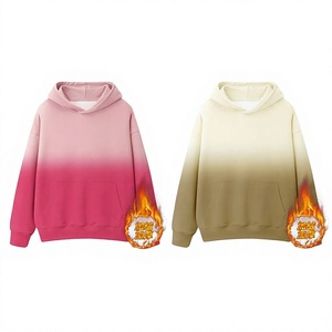 Sweat-shirt à capuche pour femme avec logo personnalisé, poche avant, manches longues en tricot, coupe ample, vêtements d'hiver - Product Image 2