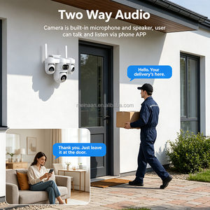 Cámara <span class=keywords><strong>IP</strong></span> de Seguridad CCTV WiFi de Doble Banda 2.4G 5G OEM de 20MP 10K Inalámbrica con 4 Lentes y 4 Pantallas para Monitoreo Interior y Exterior - Product Image 4