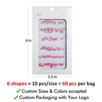 CY Großhandel 3D Nagelkunst-Dekorationsset Mehrformige Flache Edelsteine Papierverpackte Strass-Steine für Professionelle Maniküre-Salons