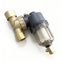 Filter Boiler 1 inci untuk Hotel, Prefilter Magnetik Otomatis untuk Sistem Pemanas Hidronik, Tahan Lama, Tahan Air, Multi-Voltase, Kuningan