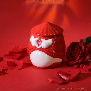 Vela Aromática de Cerámica Creativa Cultural con Forma de Corazón Amoroso, Cera de Soja Hecha a Mano, Caja de Regalo de Aromaterapia - Product Image 1