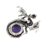 Vente en gros Pendentif Aile Dragon en Cristal Perlé Améthyste Naturelle Pierre de Guérison Pendentif Vintage Bijoux