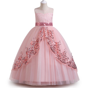 Robe <span class=keywords><strong>de</strong></span> fête pour fille <span class=keywords><strong>de</strong></span> 8 ans, style européen, perle, princesse, rose, fleur, mariage, élégante, brillante - Product Image 4
