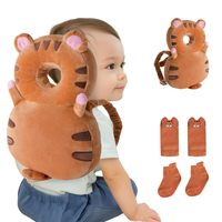 Sac à dos de protection pour la tête de bébé avec genouillères et chaussettes antidérapantes pour les tout-petits qui apprennent à marcher