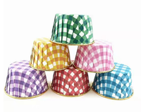 Feuille d'aluminium sulfurisée de haute qualité cuisson Muffin Cupcake doublures papier or argent Muffin gobelets en papier