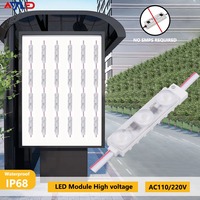 Módulo LED 110V AC IP68 7000K Blanco 1W para letreros publicitarios de caja de luz con cinta adhesiva en la parte posterior (paquete de 200 piezas)