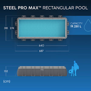 <span class=keywords><strong>Piscina</strong></span> Bestway 5612B Rectangular Grande con Marco de Acero Metálico, <span class=keywords><strong>Piscina</strong></span> Familiar de PVC, <span class=keywords><strong>Piscina</strong></span> Portátil Elevada para Jardín y Exteriores - Product Image 5