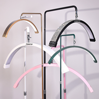 Lampe de sol demi-lune à température de couleur réglable avec anneau lumineux pour extensions de cils et base robuste pour studio PMU