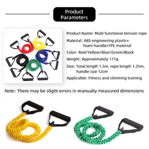 Tube de traction personnalisé à forte résistance Corde de traction Bandes élastiques en TPE <span class=keywords><strong>Musculation</strong></span> Yoga Fitness Pilates <span class=keywords><strong>Exercice</strong></span> de <span class=keywords><strong>musculation</strong></span> - Product Image 4