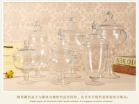 Bouteille en verre transparente de grande taille pour bonbons, buffet de bonbons, présentoir élégant, pot de rangement pour bonbons, pot de rangement pour bonbons pour la décoration de la maison