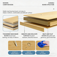 Bureau de direction moderne en bois écologique avec plusieurs tiroirs, design de rangement robuste pour bureau d'entreprise, immeuble de bureaux