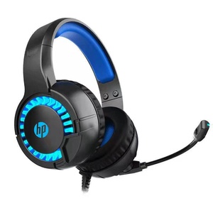 H.P DHE-8011U 3.5mm 7.1 Kablolu Kulak Üstü Işıklı Kulaklık Kulaklık Dinamik Sürücü Aktif Gürültü Azaltma 2m Kablo USB Arayüzü Cafe - Product Image 5