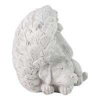 Statue commémorative pour chien en résine, chiot endormi peint à la main avec des ailes d'ange, figurine de jardin pour la commémoration, cadeau de condoléances pour la perte d'un animal de compagnie