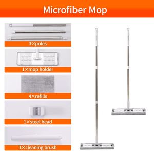 Microfiber Hardwood <b>Floor</b> <b>Mop</b> with Washable Pads 360 Rotation Dust Flat Twist <b>Mop</b> <b>Floor</b> Cleaning - Product Image 4