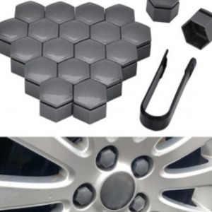 Cubierta de Tuerca de Rueda Resistente con Hebilla, 19mm, Gris/Negro, para Audi Q7, Porsche Touareg, Cayenne, Panamera - Product Image 3