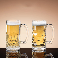 Verre à bière haute capacité avec poignée, verre à bière pression épais pour bar, restaurant, fête, vaisselle de bar