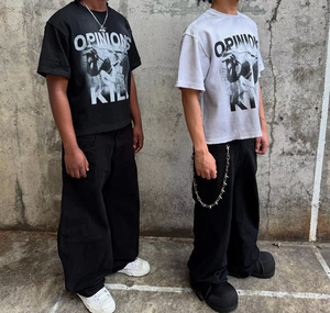 T-Shirt di Lusso da Uomo di Alta Qualità 220GSM, Personalizzabile con Logo, Stampa Grafica Effetto Vissuto, Stile Rock and Roll, Serigrafia - Product Image 4