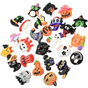 <span class=keywords><strong>Halloween</strong></span> Serie Willekeurige Gemengde Ontwerp Bezem Paard Pompoen Cloud Hars Plaksteen Cabochon Kawaii Voor Diy Craft Decoratie Miniatuur - Product Image 1