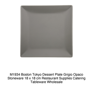 Assiette à dessert Boston / Tokyo 18 × 18 cm Gris mat en grès M1934 - Product Image 2