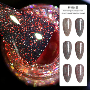 <span class=keywords><strong>Top</strong></span> Coat Gel Scintillant Sans Résidu Heam Free, Couleur Diamant, Haute Brillance, Sans Essuyage, UV, Vernis à Ongles Gel Scintillant, Marque Privée ODM - Product Image 3