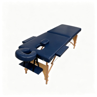 Table de massage portable moderne en bois de hêtre et cuir PU pour salons de beauté, hôtels, écoles - pliable, éponge haute densité