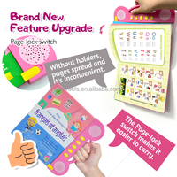 Libro Electrónico Interactivo Recargable con Sonidos para Niños, Aprendizaje del Alfabeto y Palabras en Francés e Inglés, Bilingüe, Nuevo y Popular