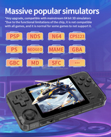 RGB10X Console de jeu portable Écran de 3.5 pouces Mini lecteur de jeu portable Système Linux Machine de jeu vidéo rétro gris/noir/blanc