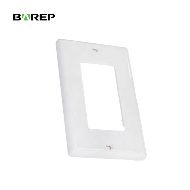 Barep Durable UL Listed 1-Gang White PC Outlet Covers Switch Plates Regular Power Outlet Cover