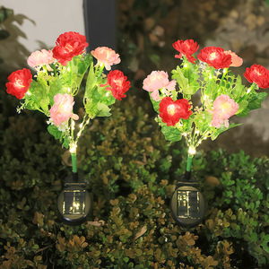 Solar Garden <b>Lights</b> 7 Head <b>LED</b> Flower Lamp Solar Powered Outdoor Water Resistant Free Standing Decorative <b>Light</b> - Product Image 1