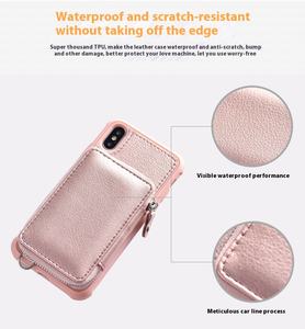 IPhone XS MAX A22 A32 용 Apple용 다기능 크로스 보더 가죽 케이스 (전화 그립 지갑 및 카드 홀더 포함) - Product Image 4